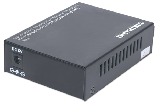 Intellinet 545068 mediakonverterare för nätverk 1000 Mbit/s Enkelläge Svart