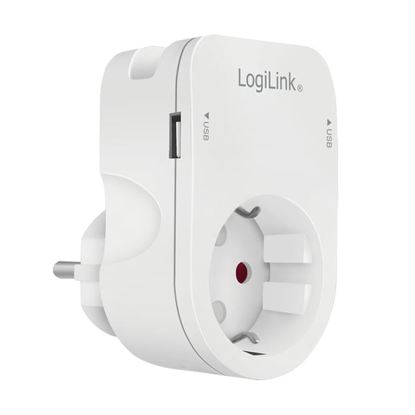 LogiLink PA0247 overspændingsbeskytter Hvid 1 AC stikkontakt(er) 230 V