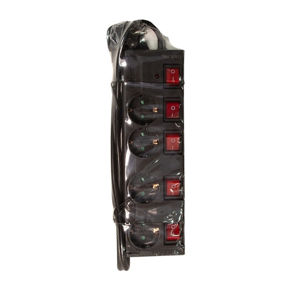 LogiLink Stikdåse - Vekselstrøm 250 V - 3680 Watt - Udgangstilslutninger: 4 (4 x CEE 7/3)
