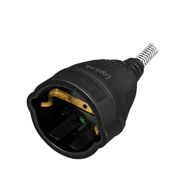 LogiLink LPS104 strömkablar Svart, Vit 3 m Strömkontakt typ F