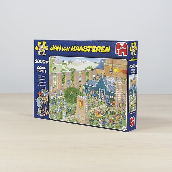 Jan van Haasteren he Art Market 2000 pcs Puslespil 2000 stk Tegnefilm