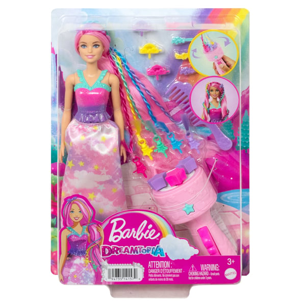 Barbie Dreamtopia Twist 'n Style-dukke og tilbehør