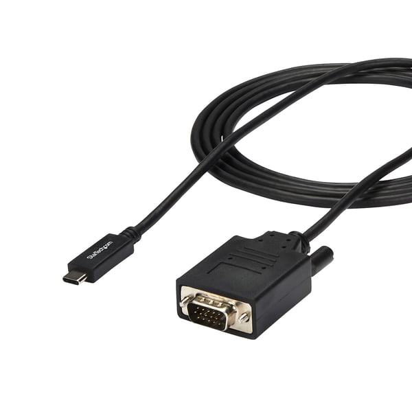 StarTech.com 2 m USB-C till VGA-kabel - 1920 x 1200 - Svart
