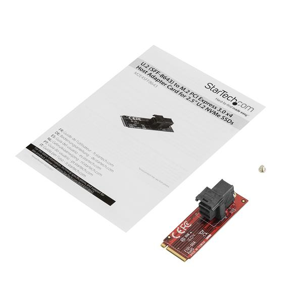 StarTech.com U.2 (SFF-8643) till M.2 PCI Express 3.0 x4 adapterkort för 2,5\" U.2 NVMe SSD - Gränssnitt