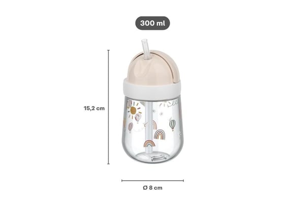 BØRNEKOP MED SUGERØR 300ML MIO SUNSHINE & RAINBOW 108014065245