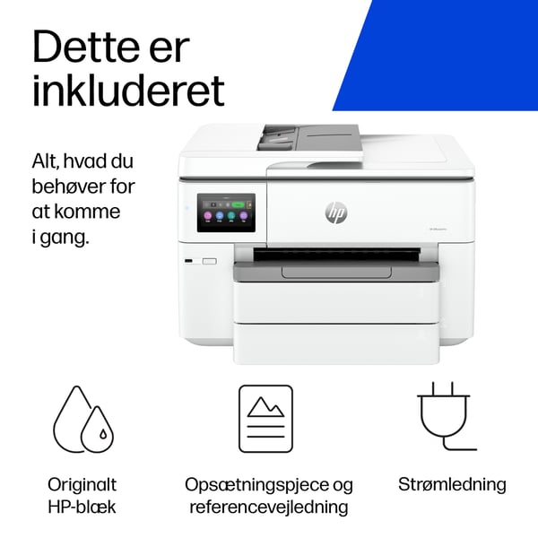 HP OfficeJet Pro 9730e Trådløst All-in-One Farve Printer, Instant Ink; 2-sidet printning