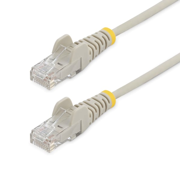 StarTech.com 3 m Cat6-kabel - Slankt Cat6-patchkabel - Gråt - Snagless RJ45-stik - Gigabit-