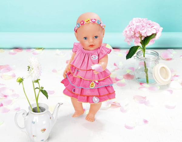 BABY born Summerdress Set w Pins Nuken vaatesetti