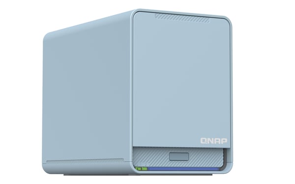 QNAP QMiroPlus-201W NAS Skrivbord Intel® Celeron® J4125 4 GB DDR4 0 TB QNAP Turbo System Blå