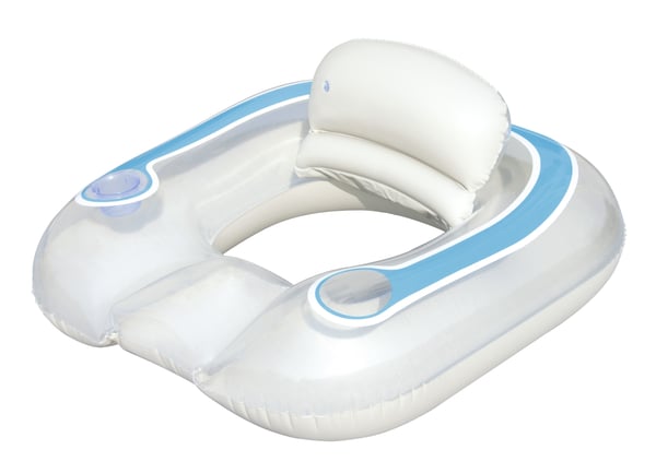 Bestway 43097 pool- och badmadrass Blå, Transparent Mönstrad Vinyl Sittring