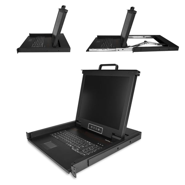 StarTech.com Rack KVM-konsol - US-tangentbord (QWERTY), en port VGA KVM med 17-tums LCD-skärm - 1U LCD