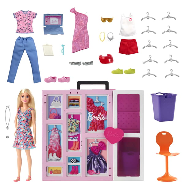 Barbie Fashionistas Dream Closet-docka och lekset
