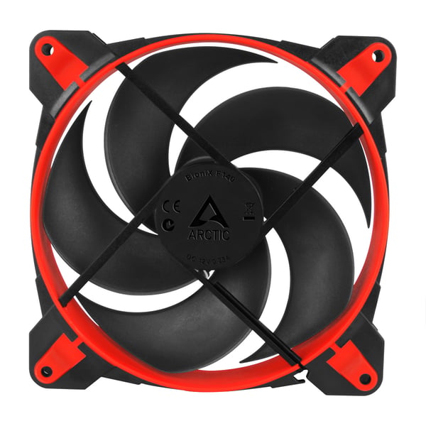 ARCTIC BioniX P140 Tietokonekotelo Tuuletin 14 cm Musta, Punainen