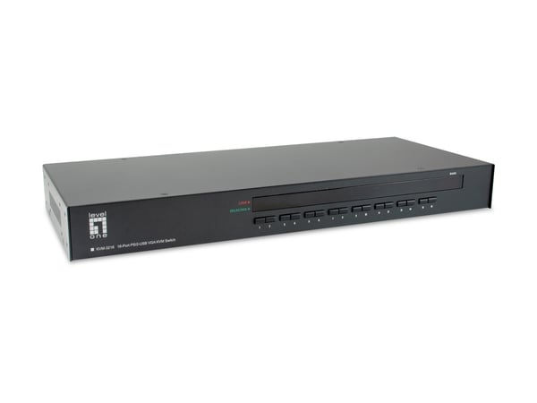 LevelOne KVM-3216 KVM-switchar Rackmontering Svart