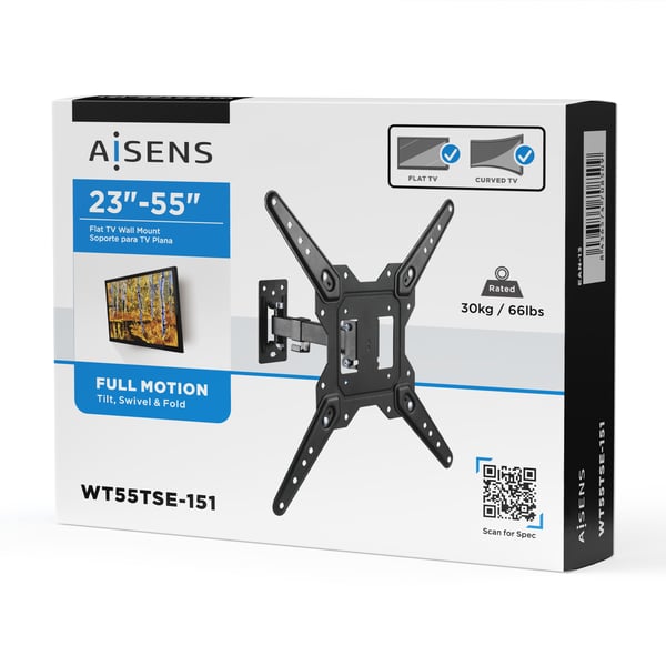 AISENS WT55TSE-151 TV-kiinnike 139,7 cm (55") Musta