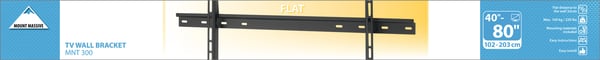 Vogel's MNT 300. WALL MOUNT FLAT WALL 2,03 m (80") Musta