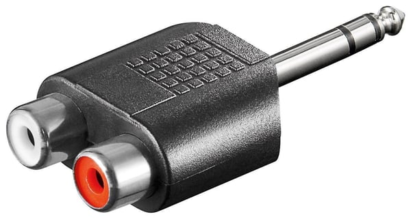 Microconnect AUDANH kaapelin sukupuolenvaihtaja 6.35mm 2 x RCA Microconnect AUDANH kaapelin sukupuolenvaihtaja 6.35mm 2 x RCA
