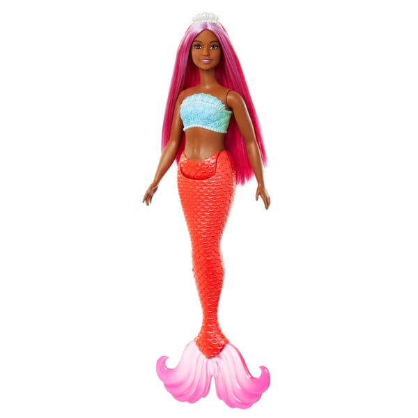 Barbie A Touch of Magic Barbie-merenneitonuket, värikkäät hiukset ja pyrstöt sekä hiuspannat