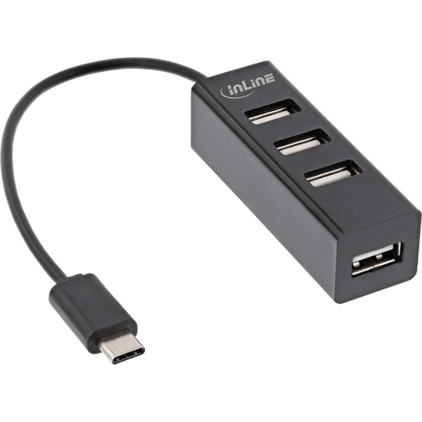 InLine 33293J gränssnittshubbar USB 2.0 Type-A 480 Mbit/s Svart