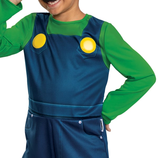 Disguise Mario Bros Luigi Smart kostume Barn Unisex Spil