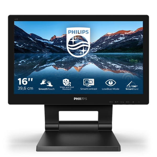 Philips 162B9T/00 tietokoneen litteä näyttö 39,6 cm (15.6") 1366 x 768 pikseliä HD LCD Kosketusnäyttö Musta