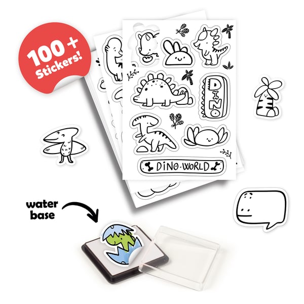 Dessineo Stickers Theme Pack - Dinosaurs