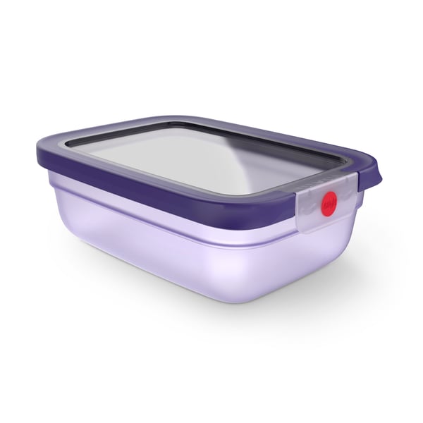EMSA oneClick N1210900 ruoansäilytysrasia Suorakulmainen Laatikko 1,2 L Violetti, Läpikuultava 1 kpl