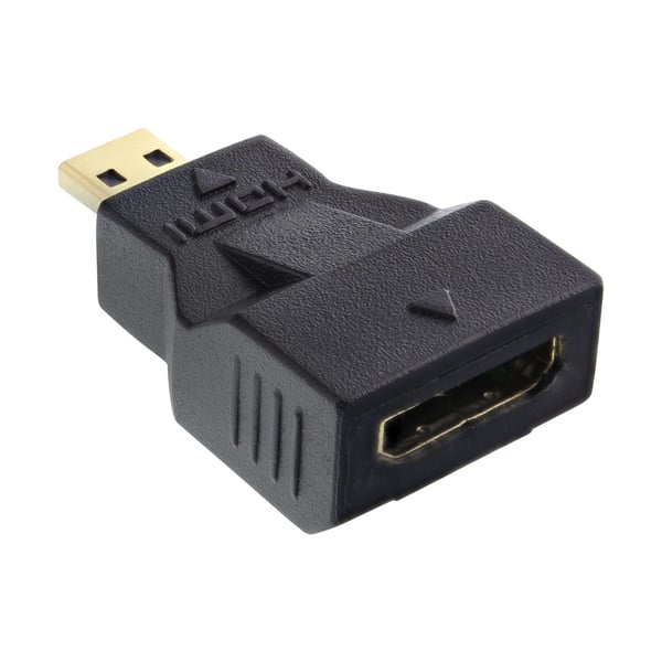 InLine 17690C kabel kønsskifter Micro-HDMI D plug HDMI D Sort
