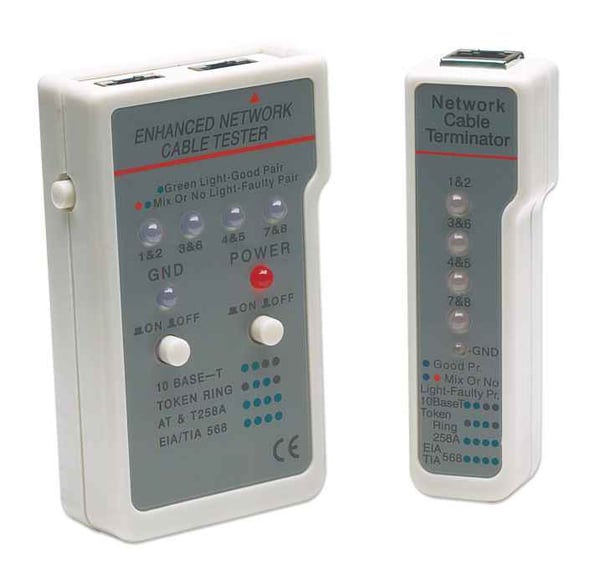 Intellinet 351898 netværkskabeltester UTP/STP-kabeltester Grå, Hvid