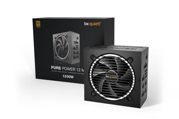 be quiet! PURE POWER 12 M | 1200W strömförsörjningsenheter 20+4 pin ATX ATX Svart