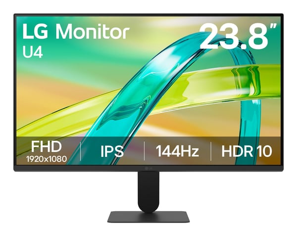 LG 24U411B-B tietokoneen litteä näyttö 60,5 cm (23.8") 1920 x 1080 pikseliä Full HD LCD Musta