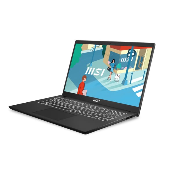 MSI Modern 15 B13M-448IT Intel® Core™ i5 i5-1335U Laptop 39,6 cm (15.6") Fuld HD 8 GB DDR4-SDRAM 512 GB SSD Wi-Fi 6 (802.11ax) Windows 11 Home Sort