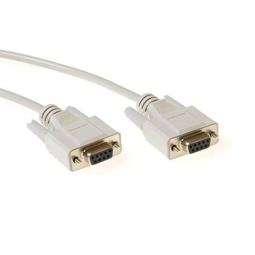 ACT Serial printercable 9-pin D-sub female - 9-pin D-sub female 1.8 m serielkabel Elfenben 1,8 m