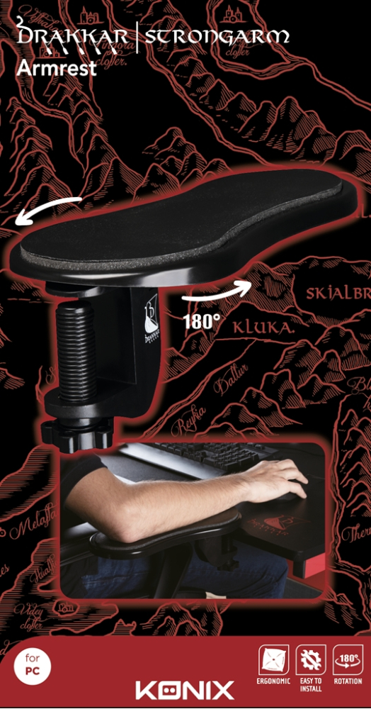 Konix Drakkar 61881117029 Käsituki Reuna Musta