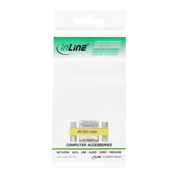InLine 32224 kabel kønsskifter 9pin female 9 pin Sølv