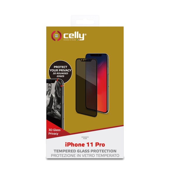 Celly Privacy 3D Glass Klar skærmbeskytter Apple 1 stk