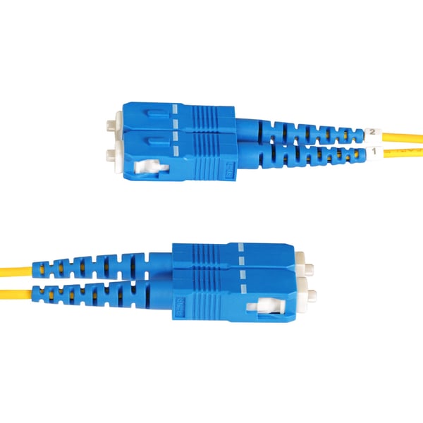 StarTech.com 5 m fiberoptisk LC- till SC-duplexkabel (UPC) med OS2-enkelläge, 9/125 µm, laseroptimerad, 100G, böjningsokänslig, låg insättningsförlust, LSZH-fiberpatchkabel