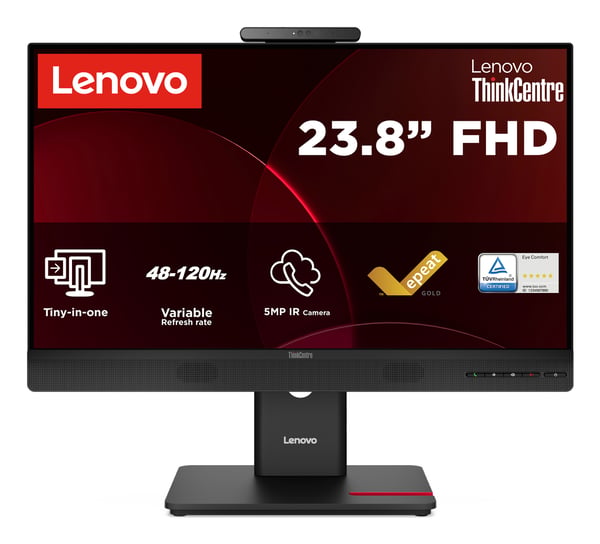 Lenovo ThinkCentre TIO24 Gen6 computerskærm 60,5 cm (23.8") 1920 x 1080 pixel Fuld HD LED Sort