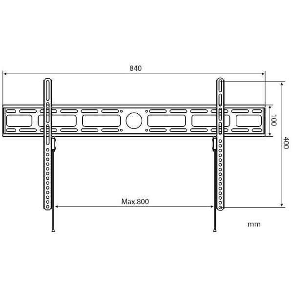 Techly ICA-PLB 840 tv-fäste 2,03 m (80") Svart