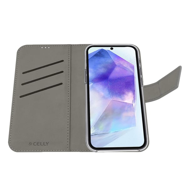 Celly WALLY mobiltelefon etui 17 cm (6.7") Tegnebogsetui Sort