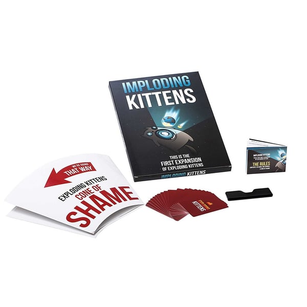 Asmodee Exploding Kittens : Imploding Kittens Expand your games of Exploding Kittens to six players while adding 20 new cards that feature six new types of actions! Korttipeli