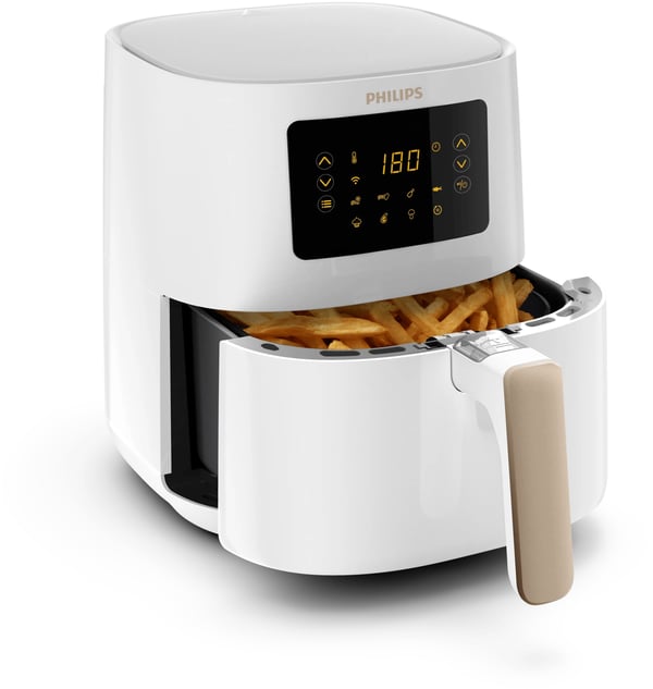 Philips 5000 series HD9255/30 fritös Single 4,1 l Fristående 1400 W Varmluftsfritös Guld, Vit