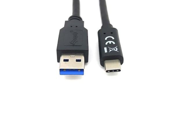 Equip 128344 USB-kablar USB 3.2 Gen 1 (3.1 Gen 1) 2 m USB A USB C 5 Gbit/s Svart