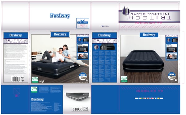 Bestway 67403 luftmadras Dobbelt madras Sort