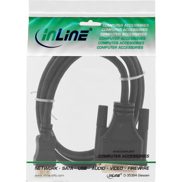 InLine 17474P videokabeladapter 0,5 m HDMI Type C (Mini) DVI Svart