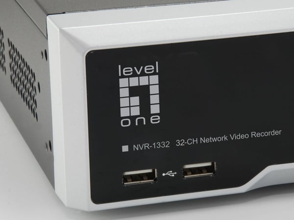 LevelOne NVR-1332 verkkovideotallennin Musta, Hopea