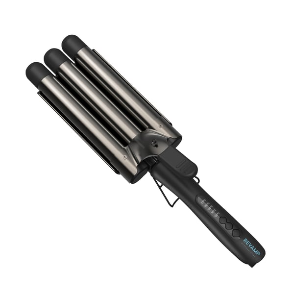 Revamp Progloss Deep Beach Waver Locktång Varm Svart 3 m Revamp Progloss Deep Beach Waver Locktång Varm Svart 3 m