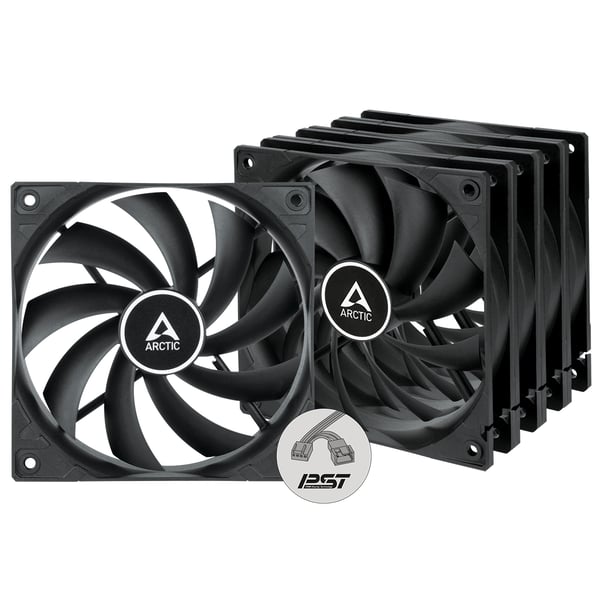 ARCTIC F12 PWM PST Datorväska Fan 12 cm Svart 5 styck