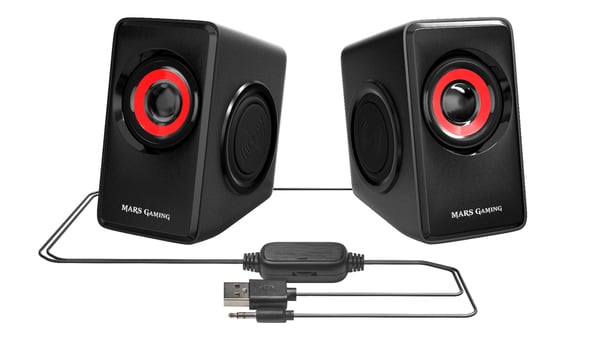Mars Gaming MS1 högtalare Svart, Röd Kabel 10 W