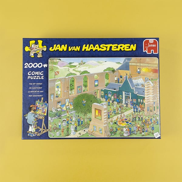 Jan van Haasteren he Art Market 2000 pcs Puslespil 2000 stk Tegnefilm